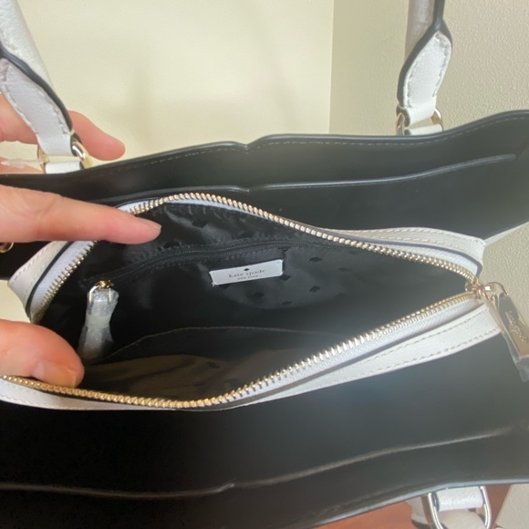 NWT Authentic Kate Spade Medium Triple Compartment Satchel, Opticwhite color - Picture 10 of 16